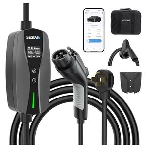 SEGUMA Level 2 EV Charger 40A 240V 9.6kW 25FT Cable NEMA 14-50 Plug J1772 EV Car